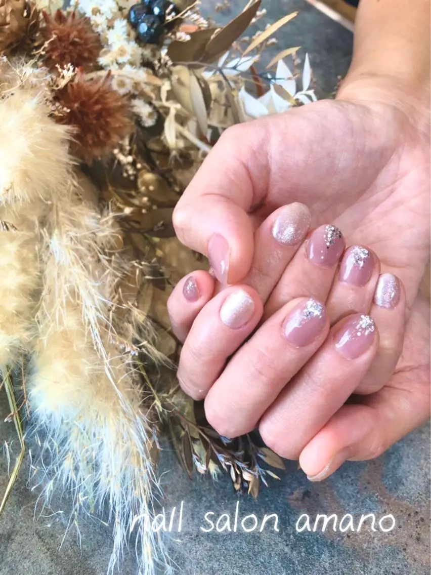 ネイル フラワーネイル ジェルネイル 大理石ネイル(マーブル) ニュアンスネイル シンプルネイル nail salon amanoのネイルデザイン