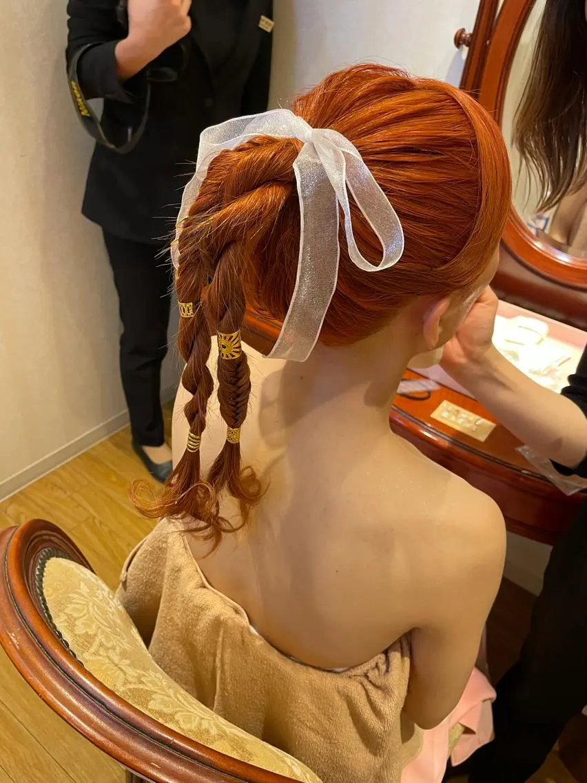 ヘアアレンジ ポニーテール 結婚式・ブライダル オノ アカネのヘアスタイル