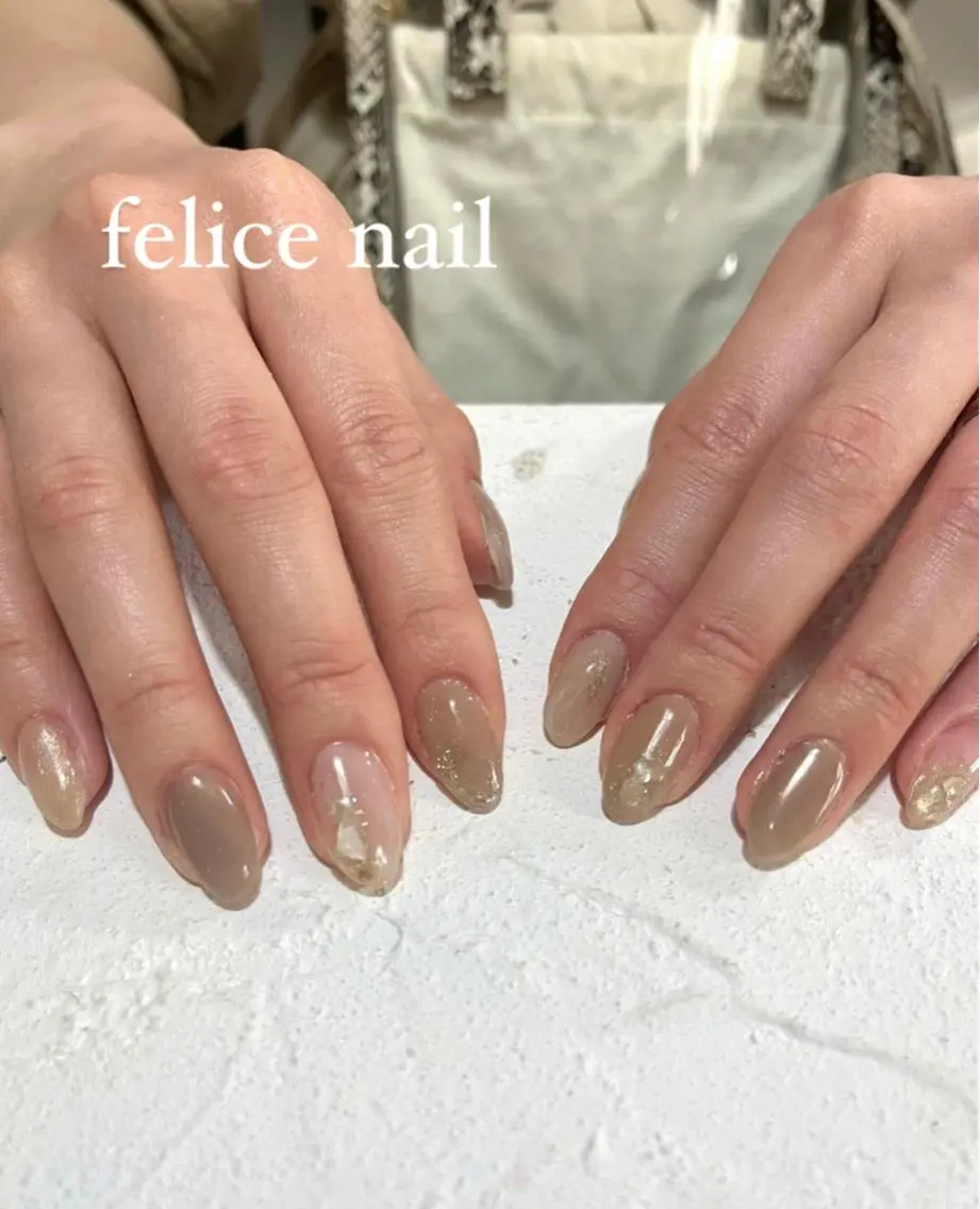 ネイル ジェルネイル ニュアンスネイル オフィスネイル パラジェル felice nailのネイルデザイン