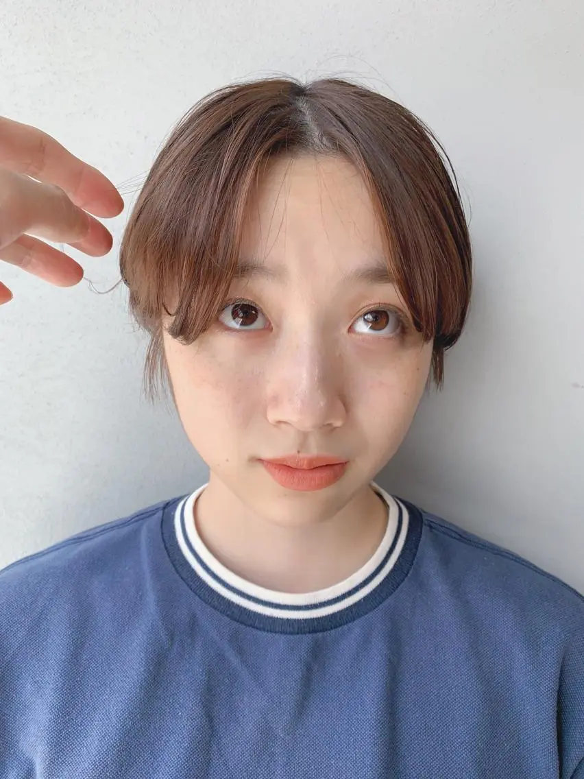 ショート カラー ボブパーマコテ巻き風 パーマNo1深江秀平のヘアスタイル
