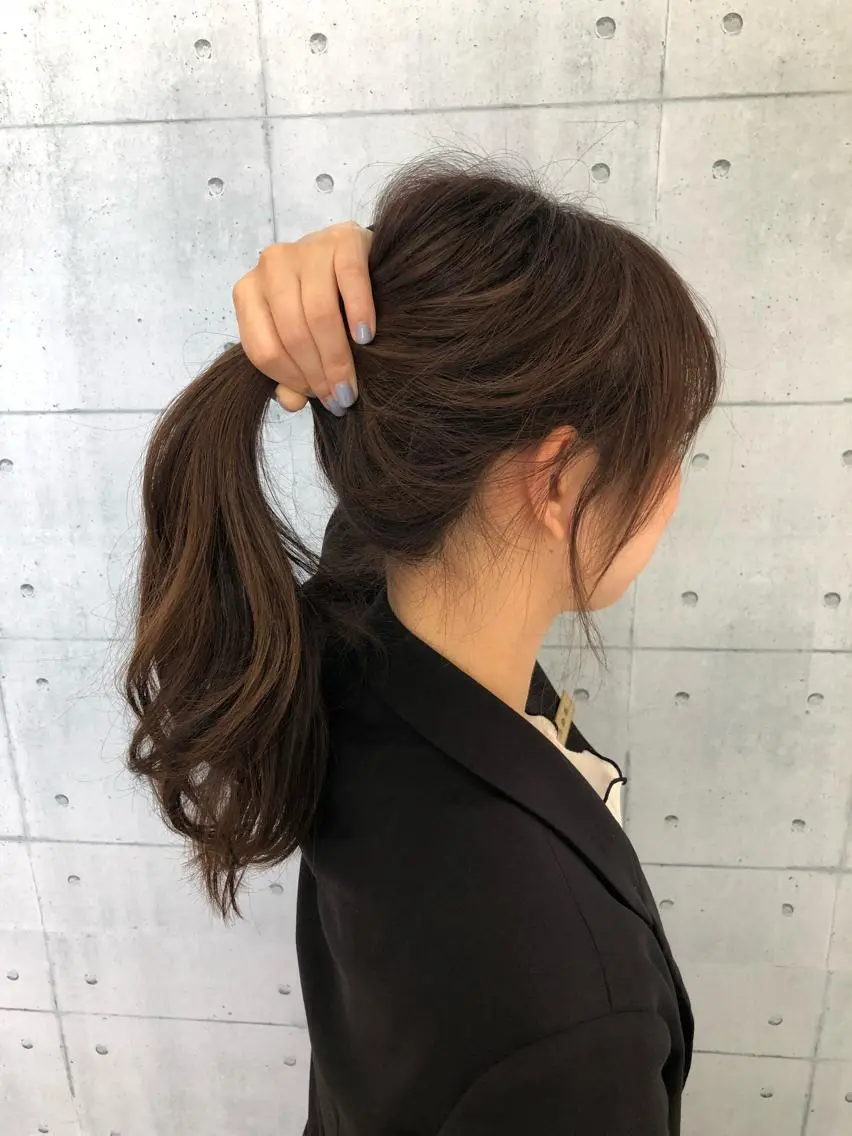 ロング カラー ハイライトカラー ハイライト カット ヘアカラー 金沢 広美のヘアスタイル