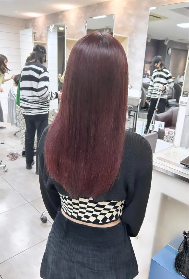 ロング カット ヘアカラー レイヤー/艶髪カラー 森本くるみのヘアスタイル