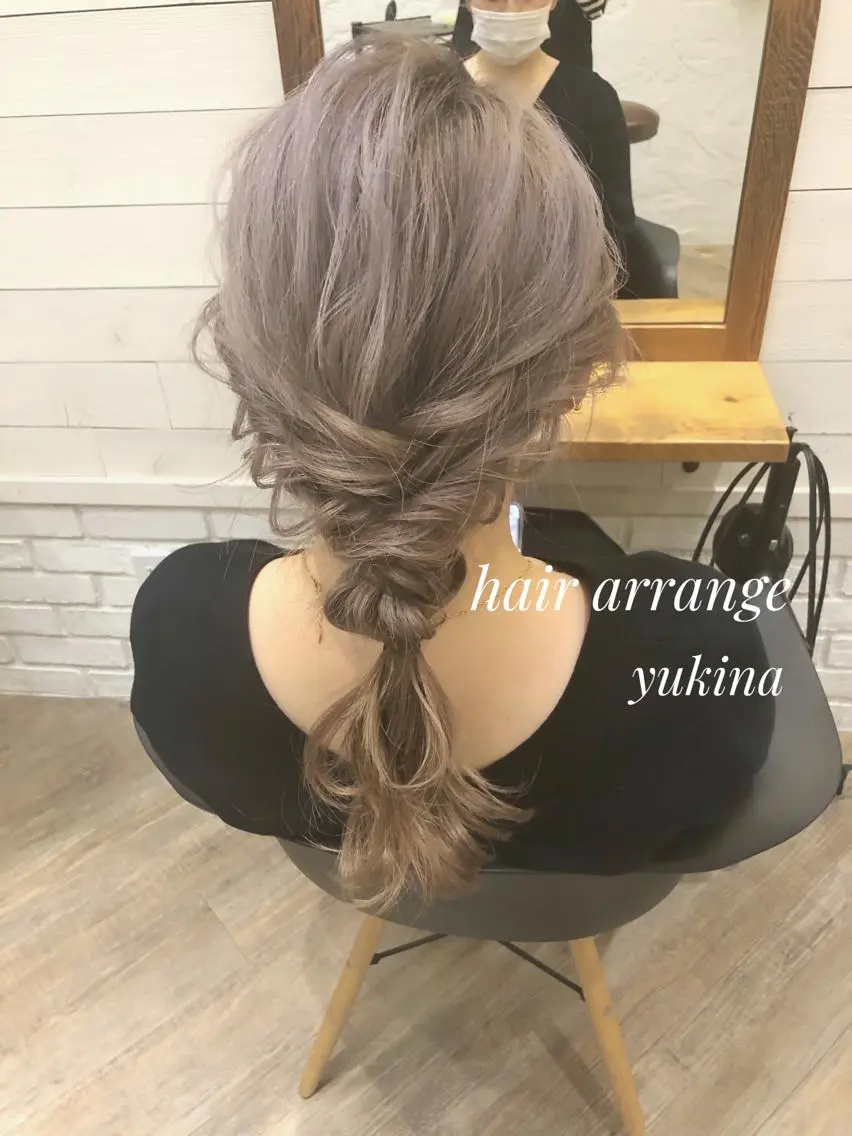 ロング ヘアセット ✨透明感ケアカラー✨ 長野ゆきなのヘアスタイル