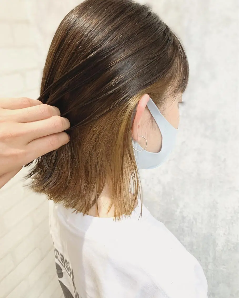 ショート カラー ヘアアレンジ アディクシーカラー バレイヤージュ ブリーチ ケアブリーチ デザインカラー カット 縮毛矯正 トリートメント Zina福岡天神🪞 髪質改善🪞レイヤーのヘアスタイル