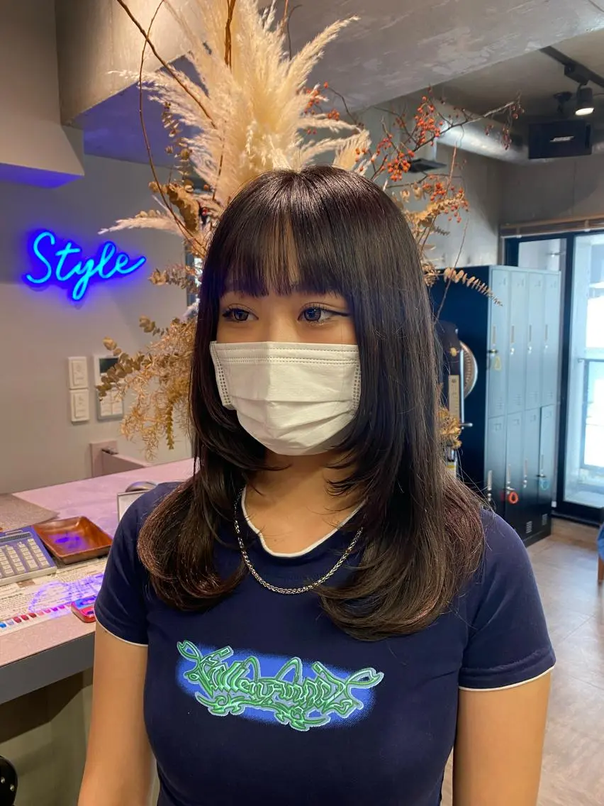 ロング カラー カット ヘアカラー トリートメント 🩶レイヤーカット 🩶柔らかカラー結愛のヘアスタイル