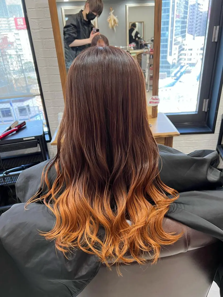 ロング カラー カット ヘアカラー トリートメント 髪質改善ストレート Kantaのヘアスタイル