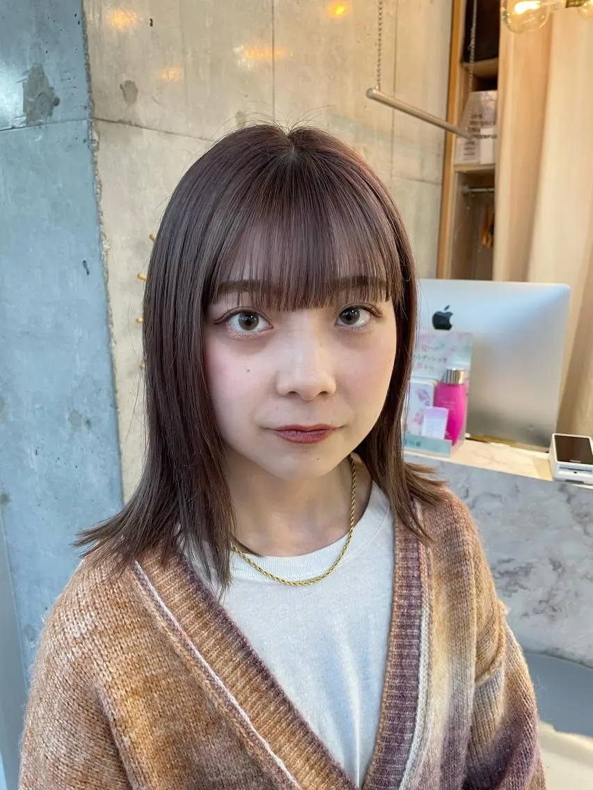 ミディアム ヘアカラー トリートメント shun 原宿/表参道のヘアスタイル