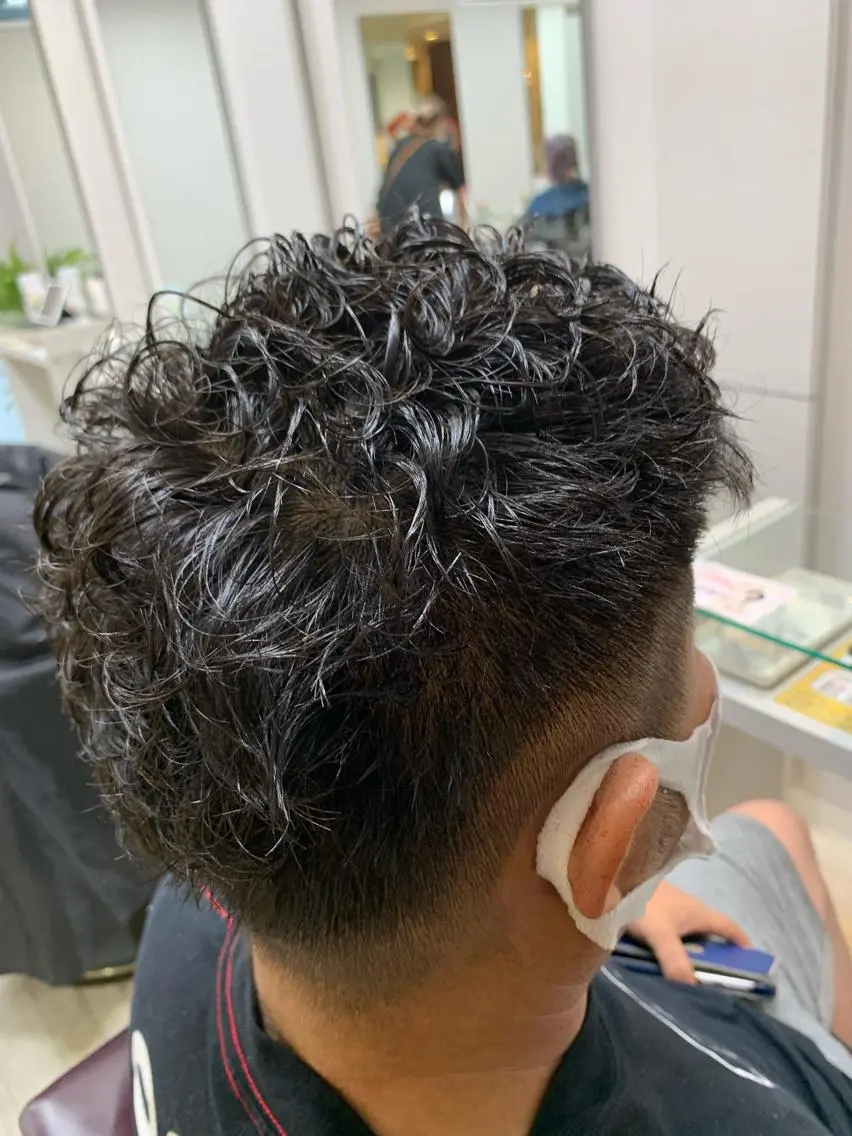 ショート パーマ メンズ メンズパーマ 奥野 理香子のヘアスタイル