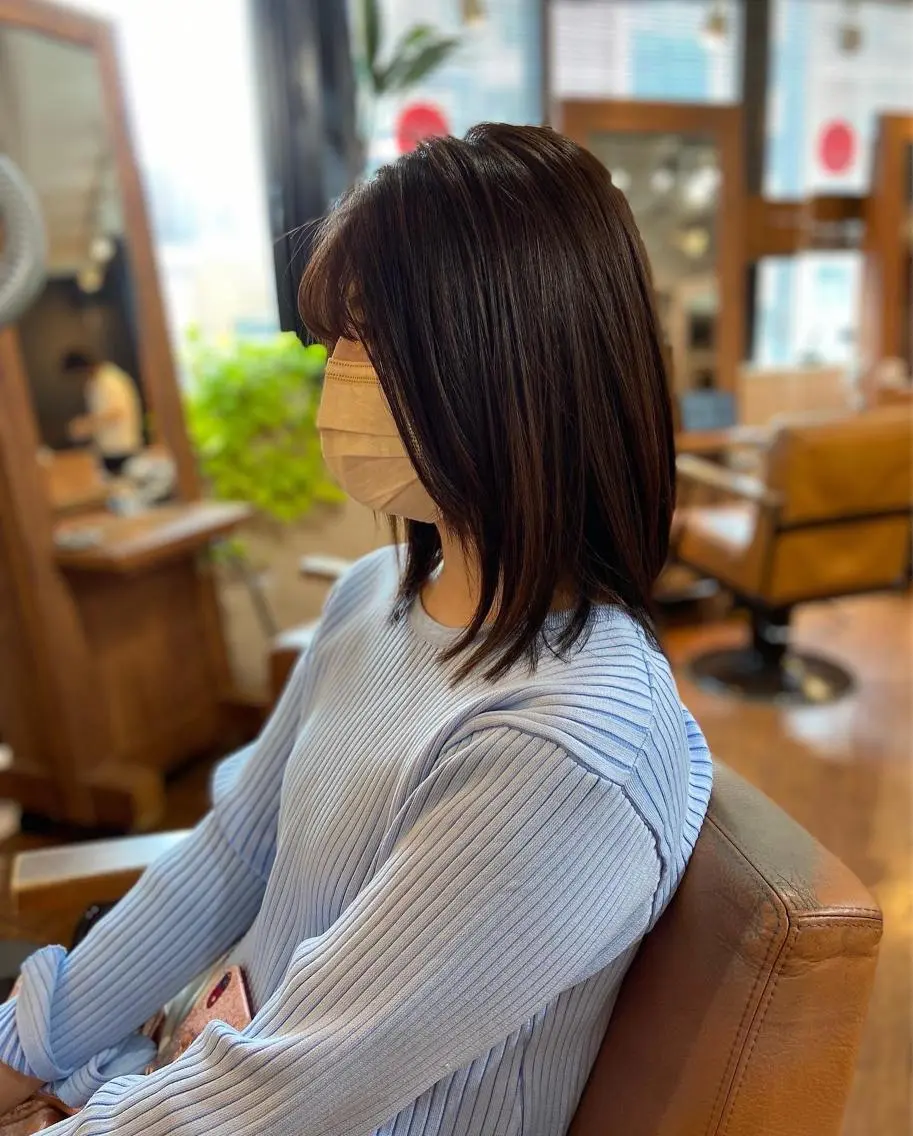 セミロング カラー パーマ ヘアカラー 艶髪/髪質改善/ レイヤー/鈴木慎一のヘアスタイル