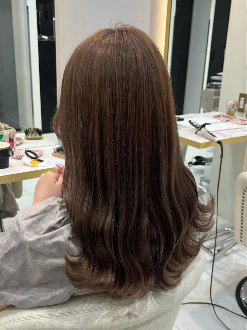 ミディアム カラー パーマ ヘアアレンジ 結婚式・ブライダル アッシュ ベージュカラー 黒髪 ブリーチ 韓国ヘア×2way 🇰🇷和知拓郎のヘアスタイル