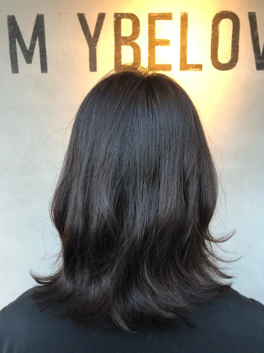 ミディアム カラー ミディアムレイヤー ベージュカラー レイヤーカット 中村 幸子のヘアスタイル