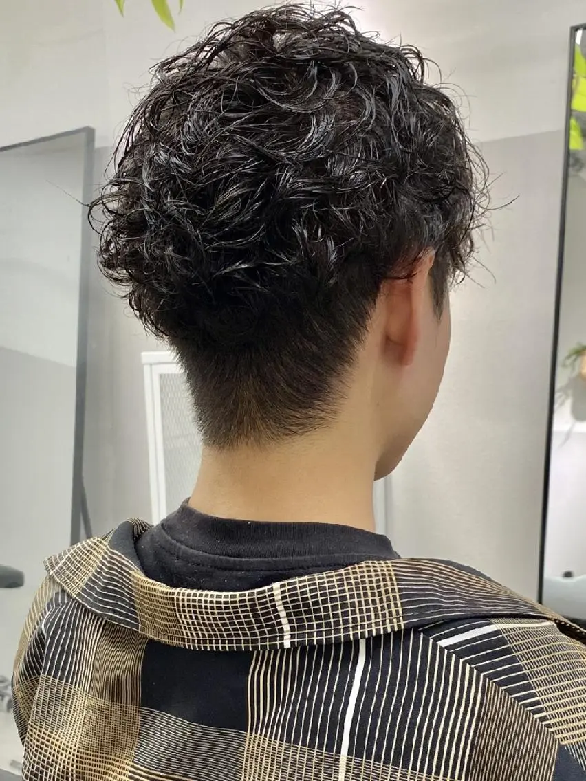 メンズ パーマ ショートボブ メンズパーマ メンズツイストパーマ ボブ ツイストパーマ カット パーマ メンズ&ショート LEA山村真史のヘアスタイル
