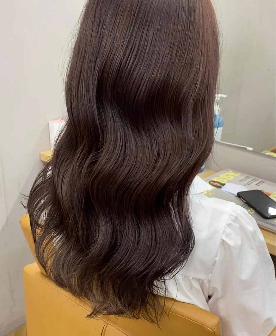 セミロング カラー カット ヘアカラー トリートメント ヘアセット プル艶職人/ にしものヘアスタイル