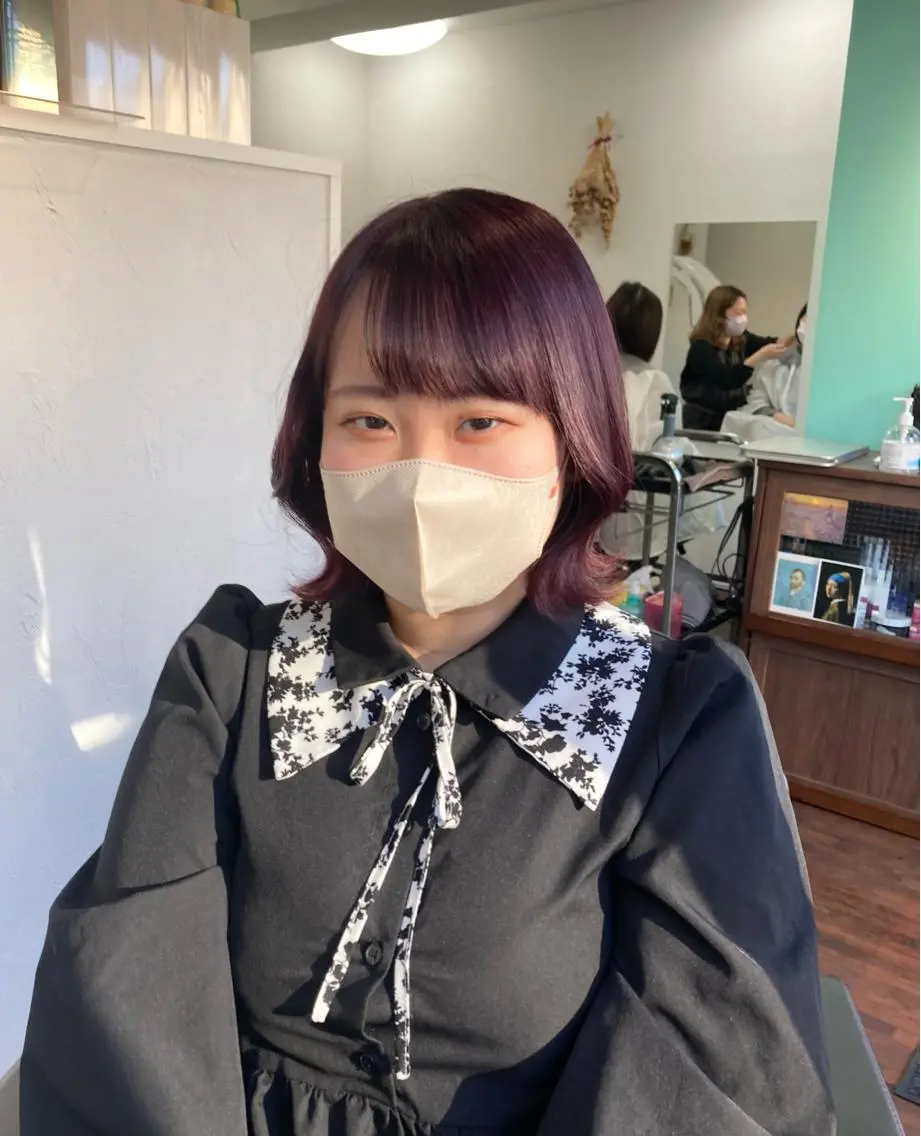 ミディアム カラー 田牧 みゆきのヘアスタイル