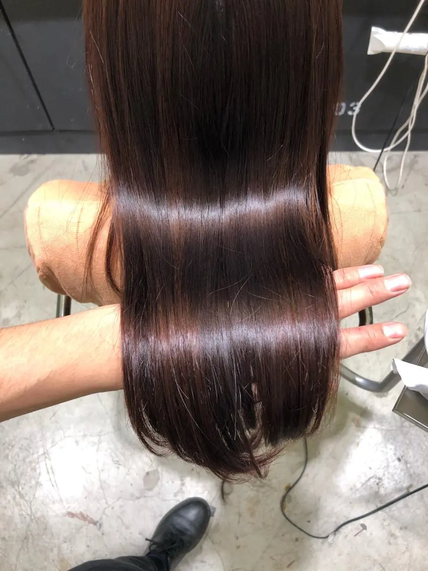 ロング カラー ピンクカラー バイオレットカラー ヘアカラー 舘野 太嘉宏のヘアスタイル