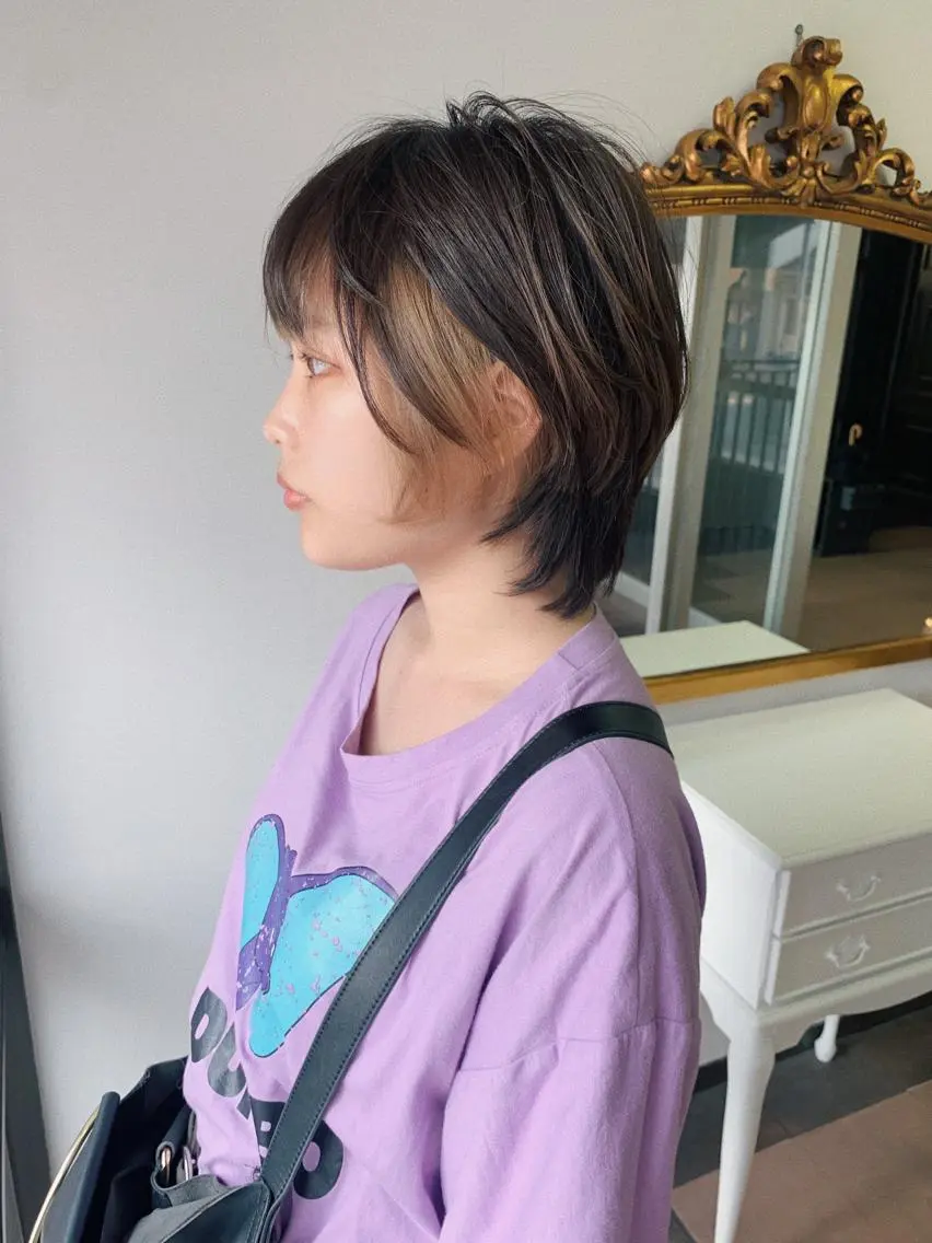 ショート 伸ばしかけ ウルフカット 丹羽大喜 縮毛矯正/美髪矯正のヘアスタイル