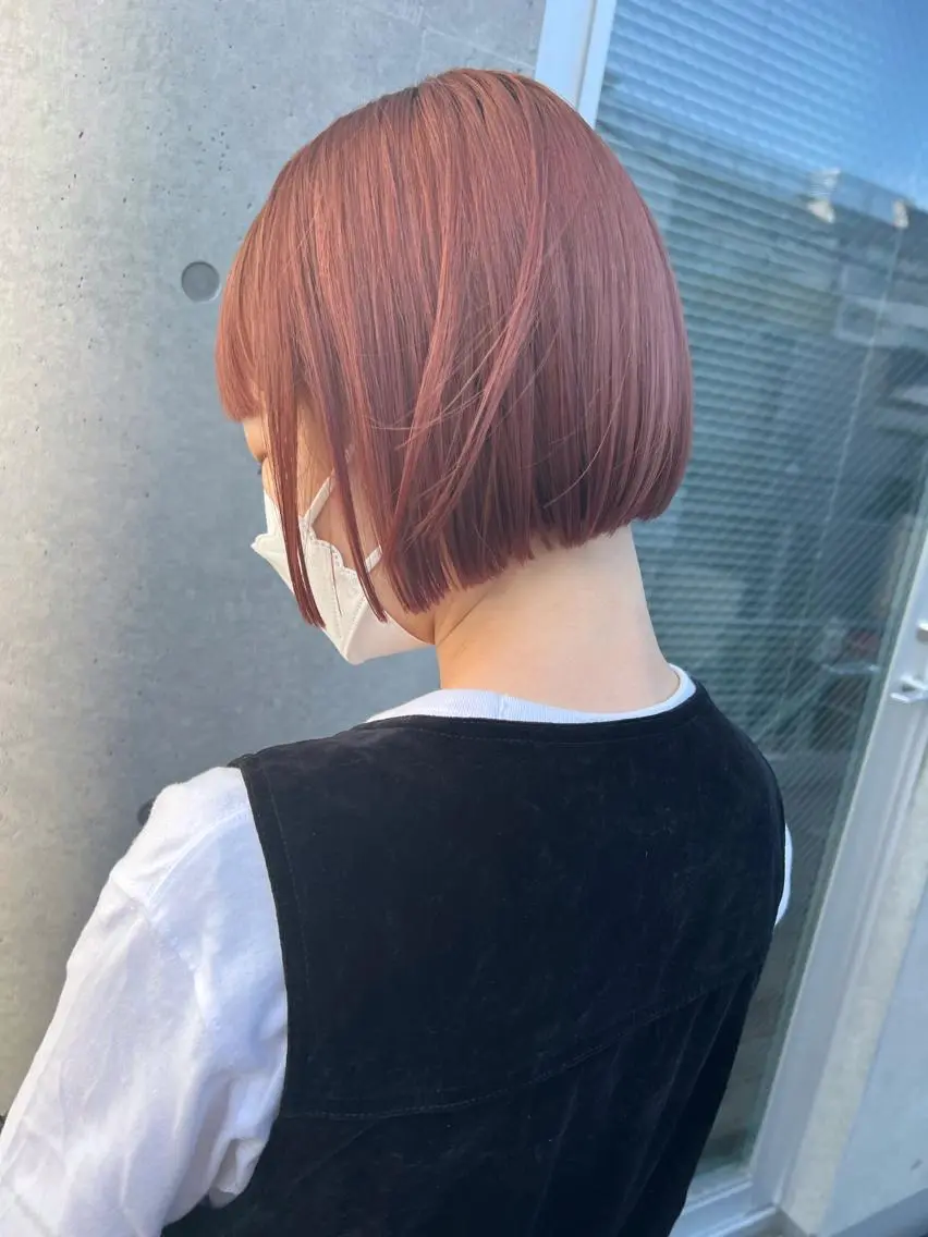 ショート カラー ボブ カット 縮毛矯正 sakoda shunkiのヘアスタイル