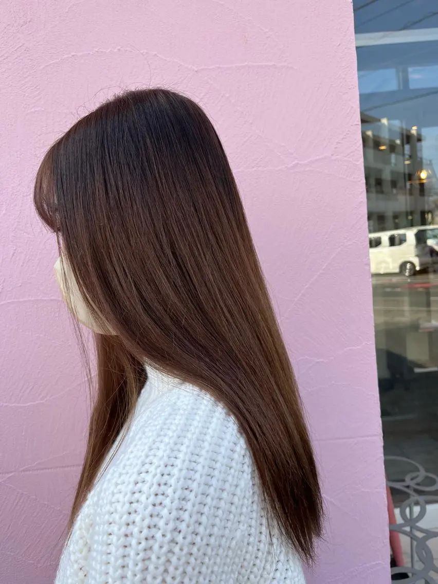 ロング カラー ベージュカラー ブリーチ グラデーションカラー ブリーチなしカラー 初ブリーチOK✨ ハイトーン稲吉菜々美のヘアスタイル