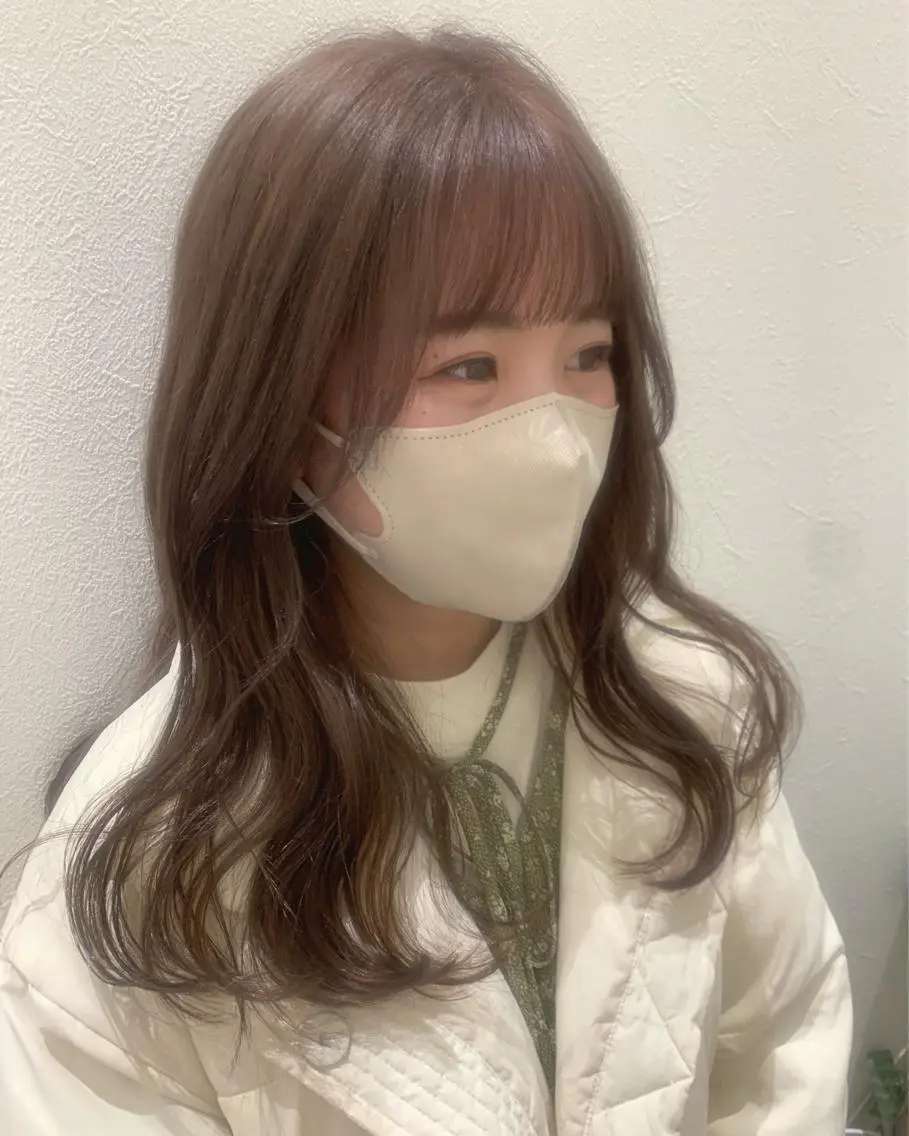 ロング カラー ベージュカラー ブリーチ ピンクカラー カット ヘアカラー トリートメント hubhair レイヤー/透明感のヘアスタイル