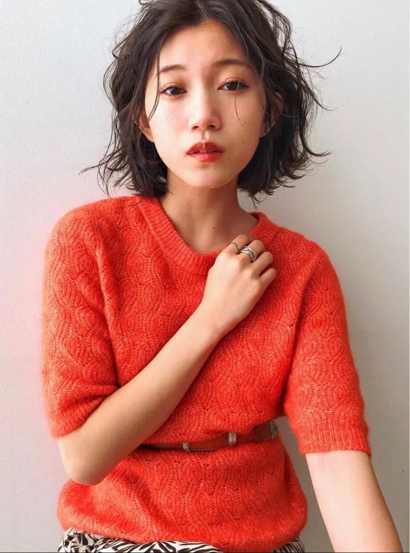 ショート カラー k-twoたき✨艶感 カラー/美髪矯正のヘアスタイル
