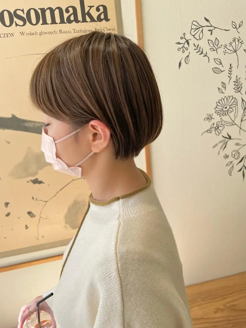 ショート カラー ヘアカラー トリートメント ヒナゴ トヨカズのヘアスタイル