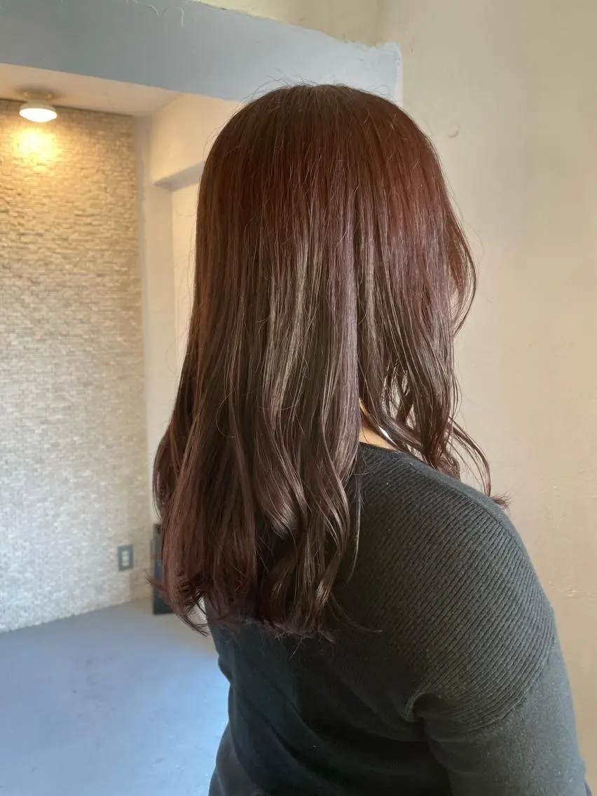 セミロング カラー バイオレットカラー ショート/韓国ヘア Moto✂︎のヘアスタイル