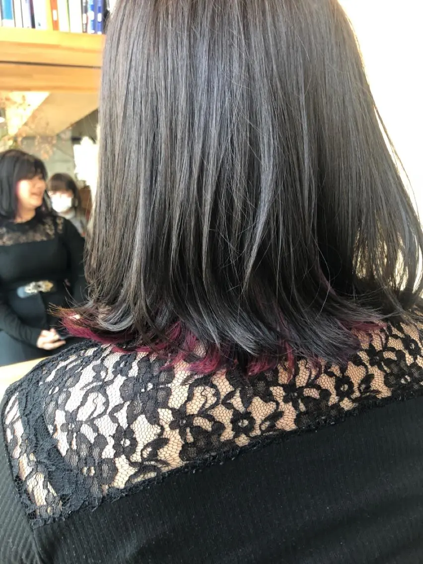 カラー ヘアカラー 両国駅徒歩1分⭐️ アイロン仕上げのヘアスタイル