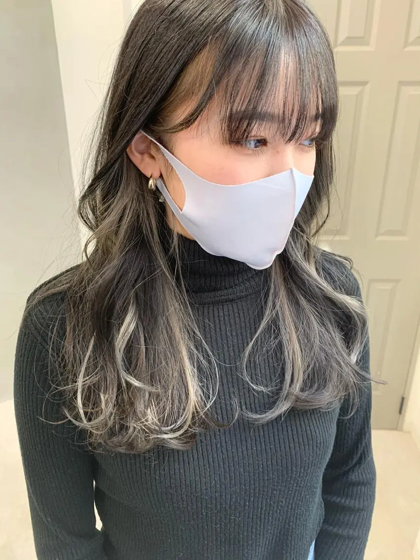 ロング カラー ベージュカラー ブリーチ ホワイトベージュ ヘアカラー レイヤー/大人メンズ パーマ🌀 平島拓也のヘアスタイル
