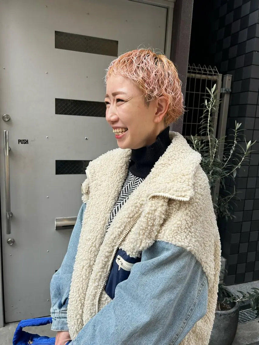 ショート パーマ カット パーマ トリートメント やまさきえりこ ニュアンスパーマのヘアスタイル