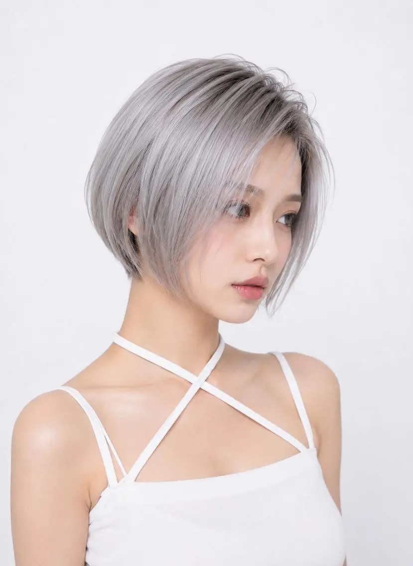 カラー ショート ブリーチ シルバー ダメージレス コバヤシ　ヒロヒトのその他イメージ