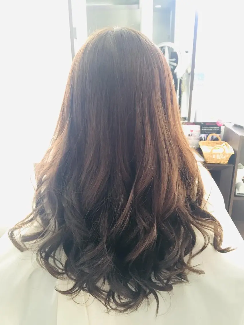 ロング カラー パーマ ヘアアレンジ 阿久津 泰幸のヘアスタイル