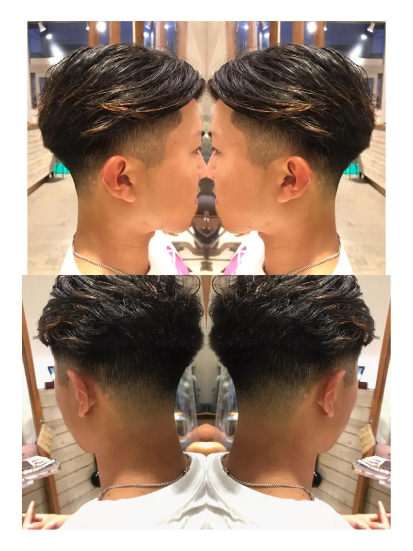 ショート メンズ フェードカット スキンフェード /本物の髪質改善/ 古川新のヘアスタイル