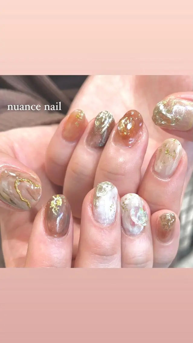 ネイル ハンドネイル 淡色ネイル 🎀moeのネイルデザイン