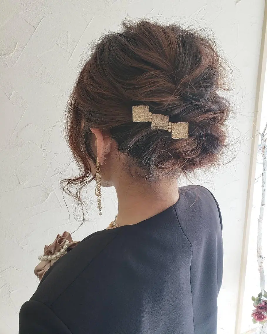 ミディアム ヘアアレンジ 清水 沙織のヘアスタイル
