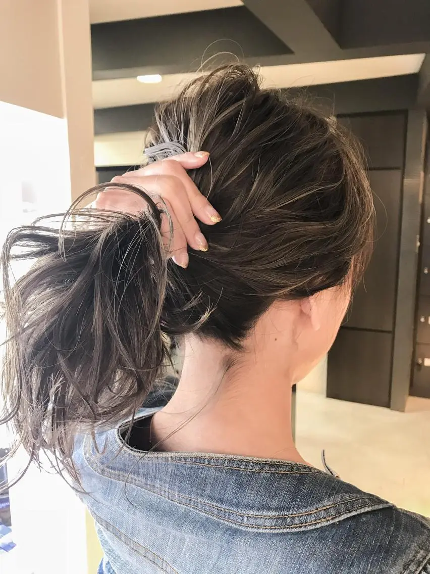 セミロング カラー カラコレ難波 sakamotoのヘアスタイル