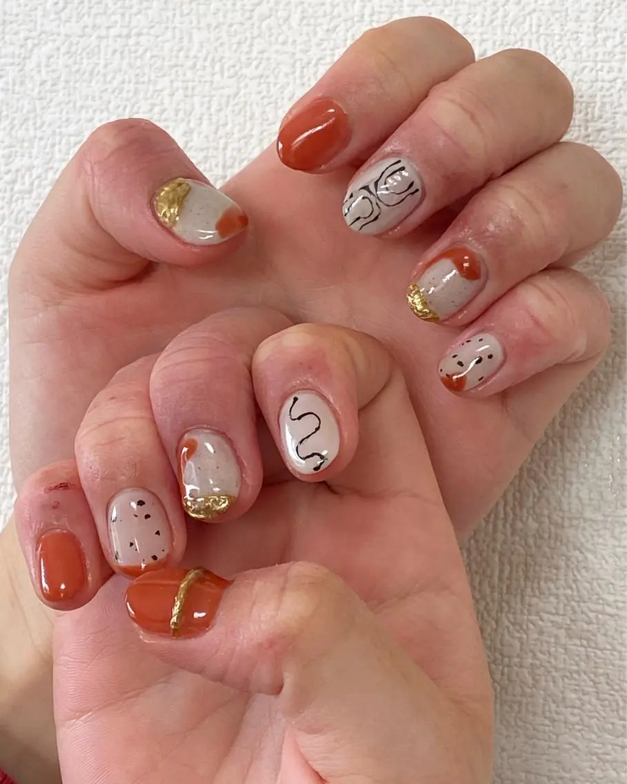 ネイル ニュアンスネイル ハンドネイル 自宅サロン FeelFreeのマツエク・マツパデザイン