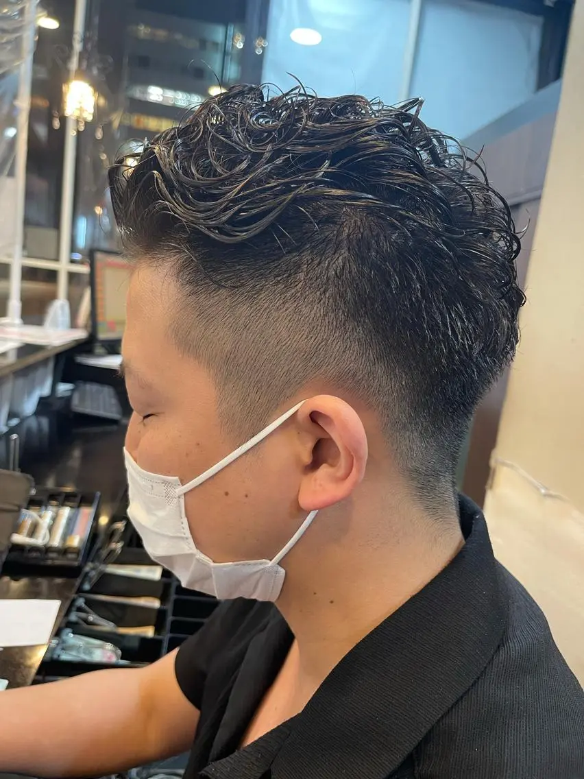 パーマ メンズ メンズパーマ カット ヘッドスパ Zina天王寺 CHIAKIのヘアスタイル