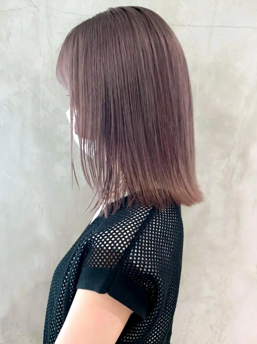 ミディアム カラー パーマ ヘアアレンジ ピンクカラー ピンクパープル パープルカラー ITbyALBUM 浦和店のヘアスタイル