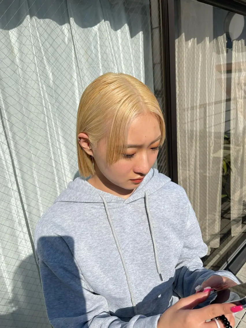 ショート 韓国風カラー 髪質改善 韓国風ヘア レイヤーカット トリートメント ワンホンヘア/ レイヤー/Kaitoのヘアスタイル