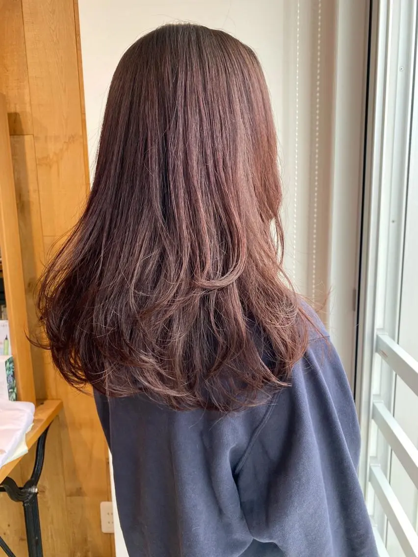 ロング カラー ブラウンカラー ラベンダーカラー レイヤーカット レイヤー/大人ボブ 渡邉【日吉美容室】のヘアスタイル