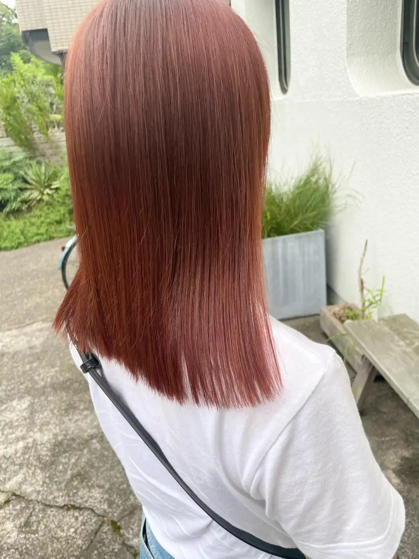 ミディアム カラー ブラウンカラー オレンジ オレンジブラウン 五十嵐 雄毅のヘアスタイル