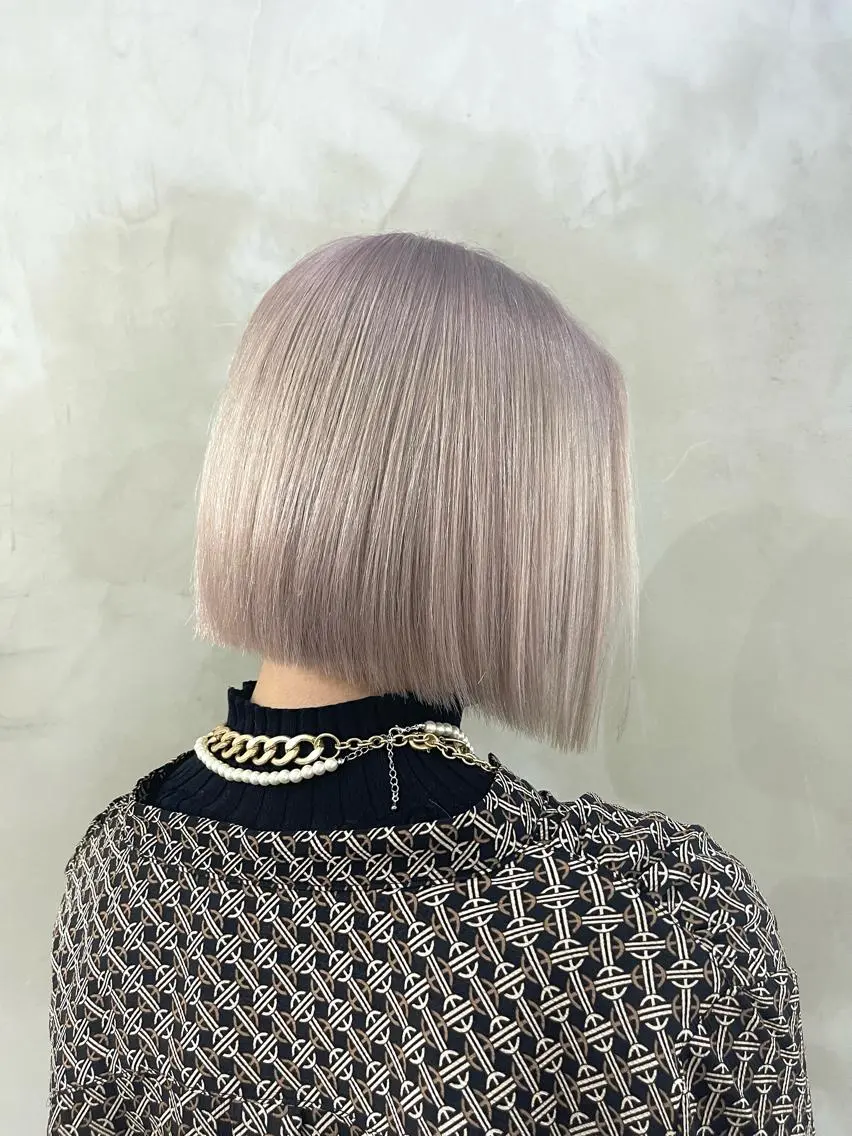 ミディアム カラー ハッシュカット/ハイ トーン/HIROKIのヘアスタイル