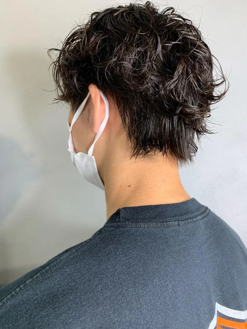 ショート パーマ ボブパーマコテ巻き風 パーマNo1深江秀平のヘアスタイル