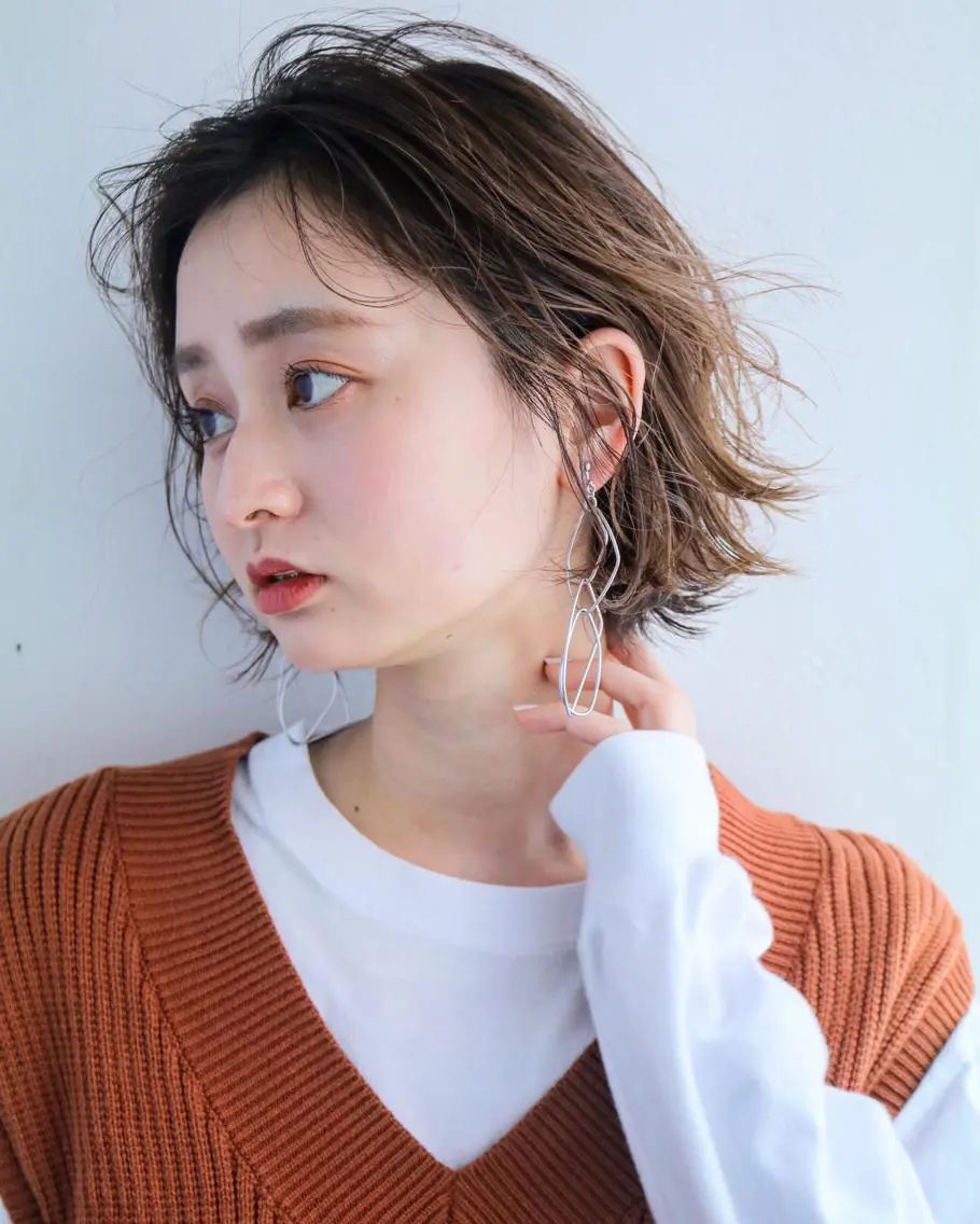 ショート カラー ボブレイヤー ボブ レイヤーカット ウルフレイヤーカット /チヒロのヘアスタイル