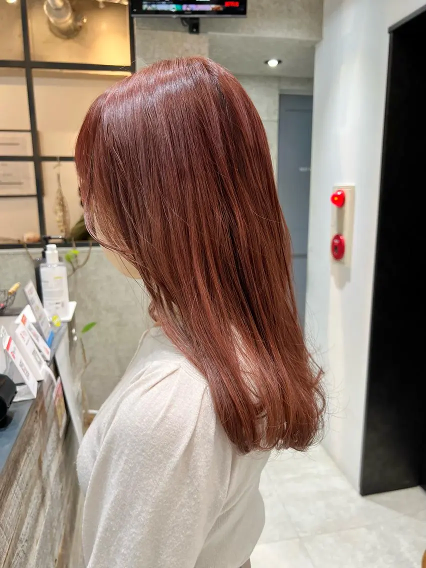 ロング カラー ベージュカラー ピンクカラー ピンクベージュ カット ヘアカラー 🌿ニュアンス/髪質 改善🌿Fukudaのヘアスタイル