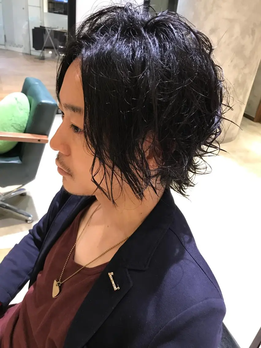 ショート パーマ メンズ メンズパーマ カット パーマ ヘッドスパ 松村 崇弘のヘアスタイル