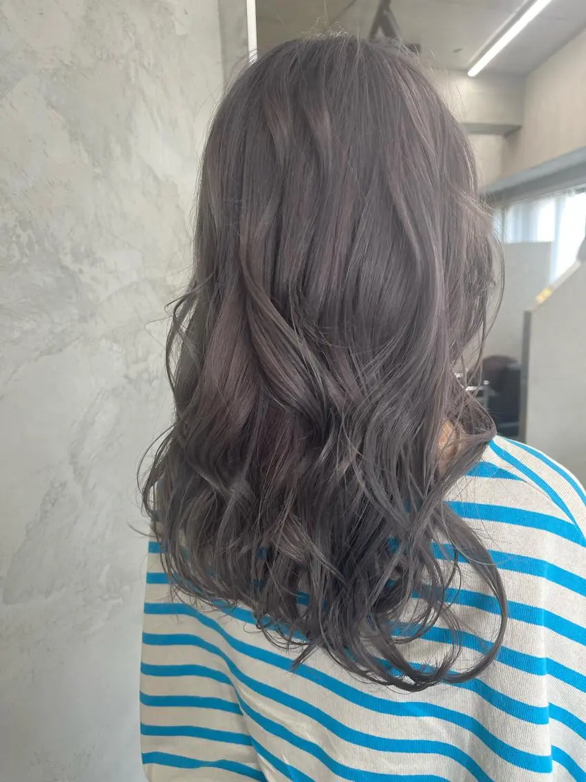 ミディアム カラー ラベンダーカラー ダブルカラー /まつ毛パーマ🎀のヘアスタイル