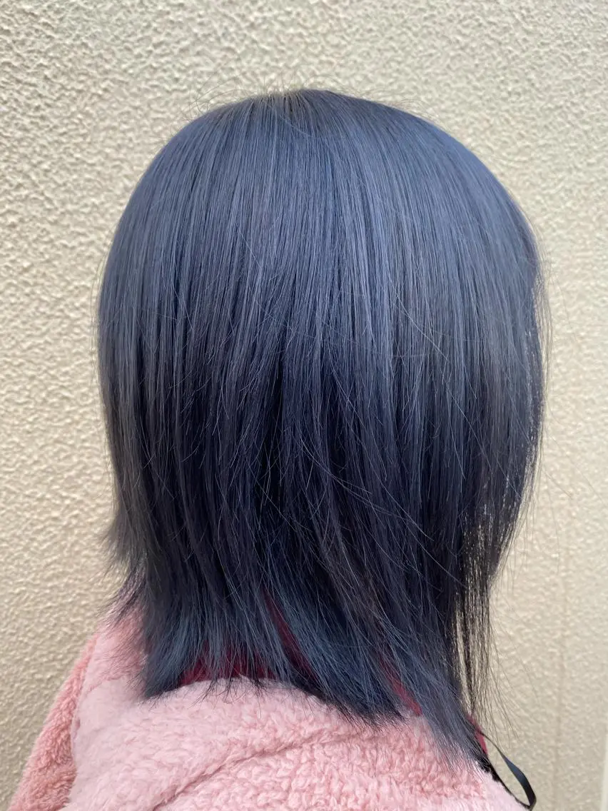 ミディアム カラー アッシュ ブルーカラー ブルーアッシュ Lindo 本田のヘアスタイル