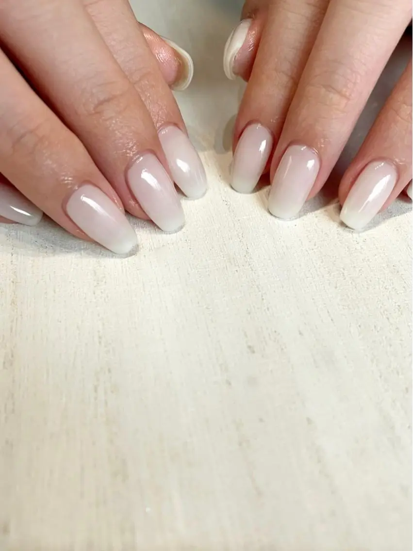 ミディアム ネイル ワンカラーネイル ハンドネイル spell nailのネイルデザイン