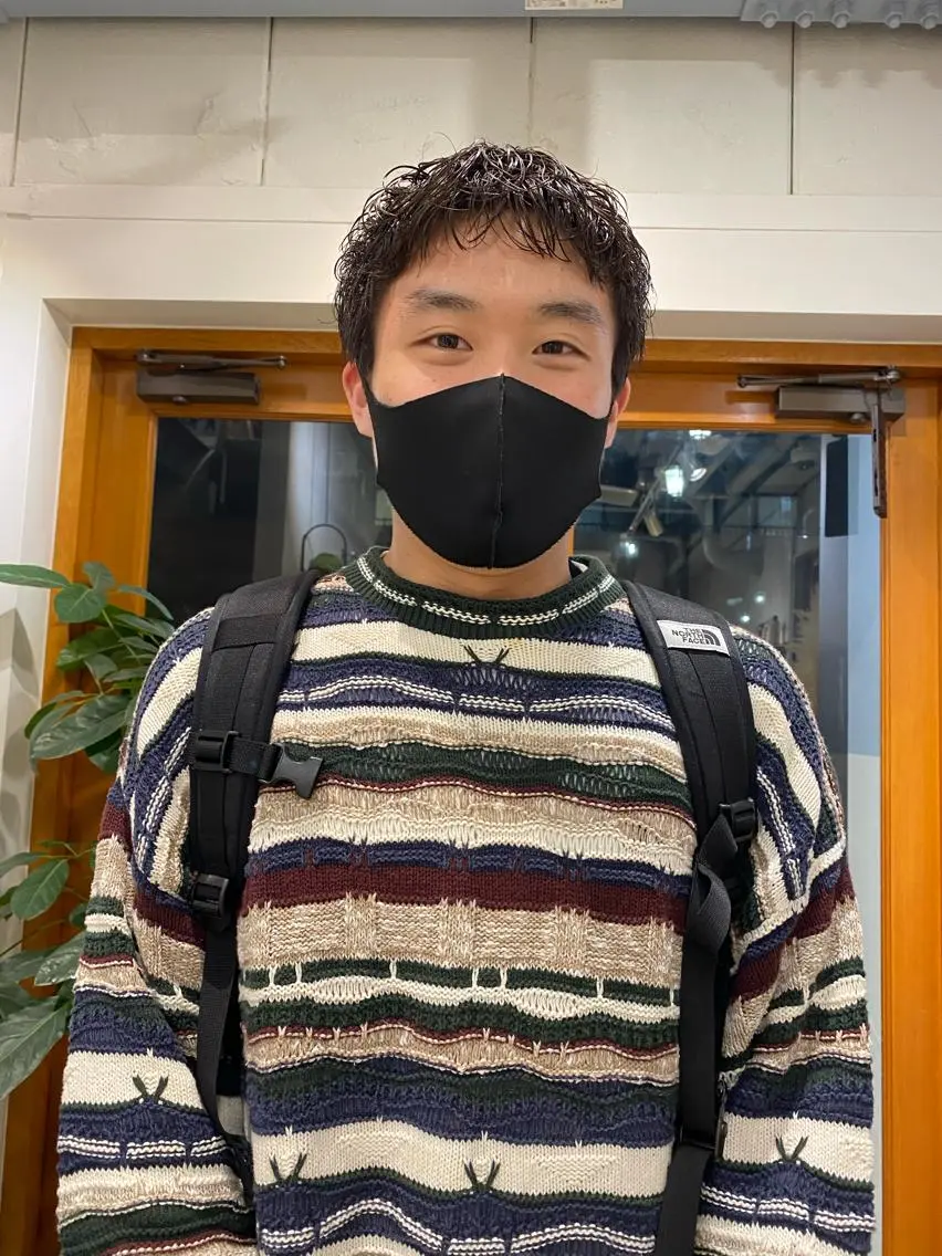 ショート カラー パーマ メンズ メンズパーマ 村田 りょうやのヘアスタイル